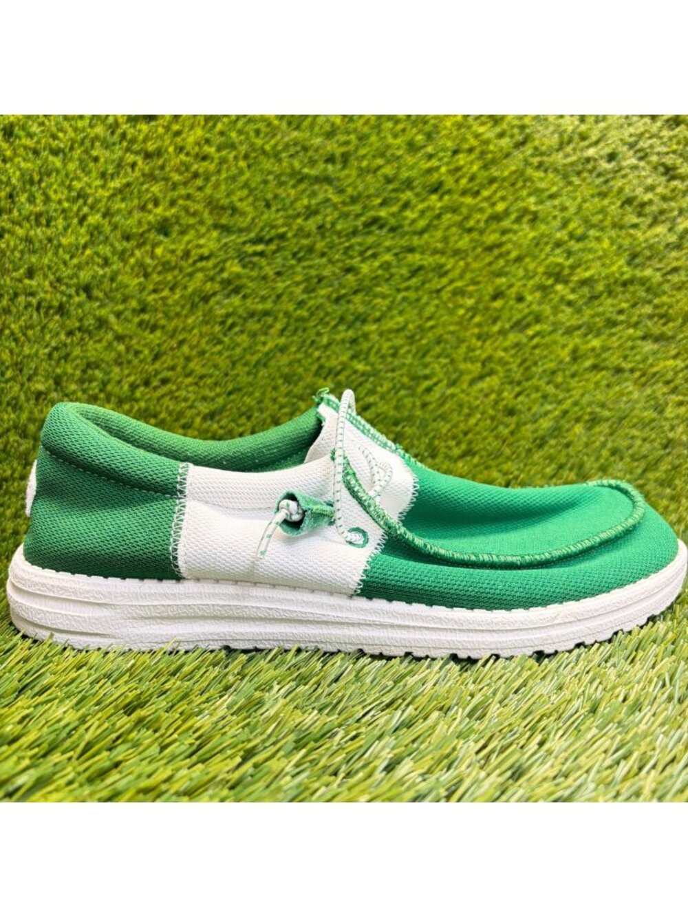 Hey Dude Wally Tri Varsity Sport Mesh Mens Size 7 Green Athletic Slip On Shoes